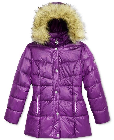 michael kors purple puffer jacket|Michael Kors winter puffer jacket.